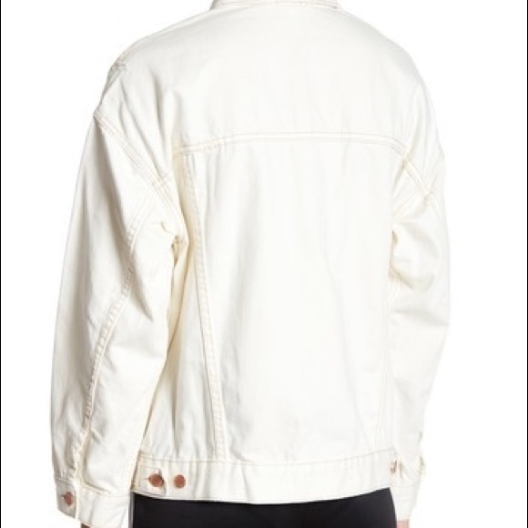 Free People White Denim Jacket - Picture 4 of 7
